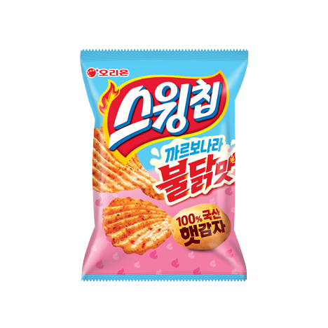 스윙칩 까르보나라불닭맛 제품 사진