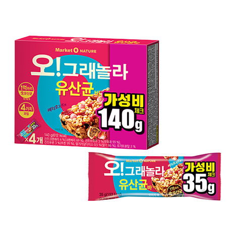 오!그래놀라바 유산균 베리요거트맛 제품 사진