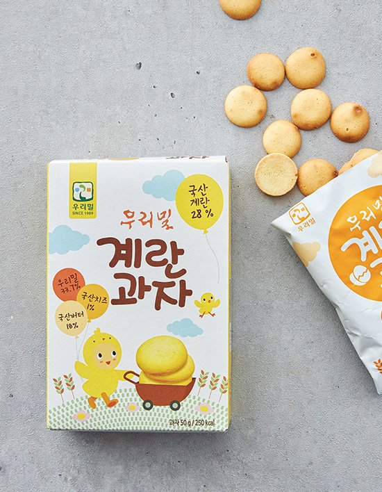 우리밀 계란과자 제품 사진